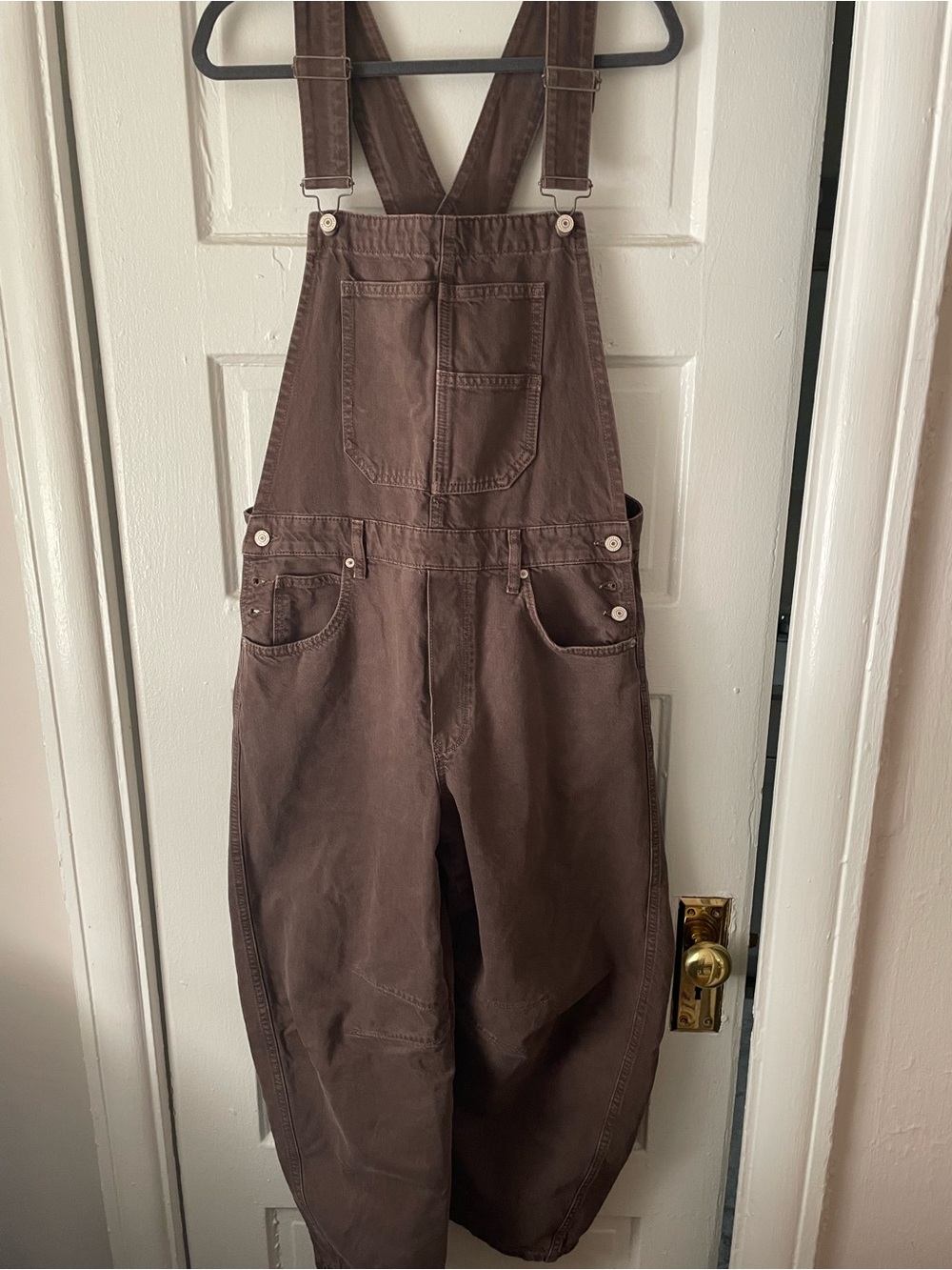 We The Free Good Luck Barrel Overalls Chocolate Mousse